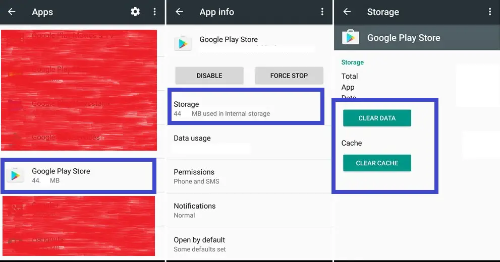 Clear Google Play Cache - Fix Can't install Messenger Error on Google Play Store